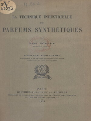 cover image of La technique industrielle des parfums synthétiques